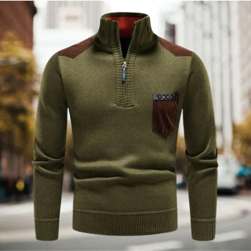 Oliver: Bequemer Pullover mit Reißverschluss am Hals