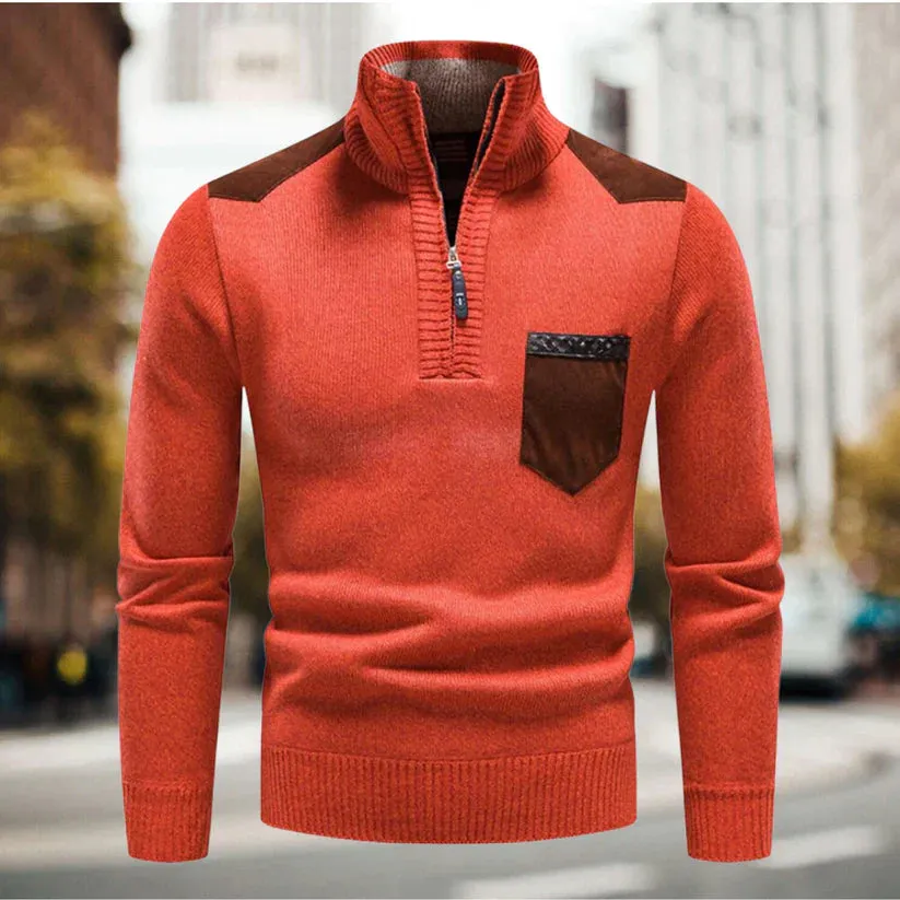 Oliver: Bequemer Pullover mit Reißverschluss am Hals