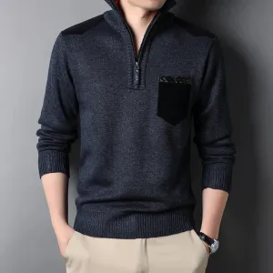 Oliver: Bequemer Pullover mit Reißverschluss am Hals
