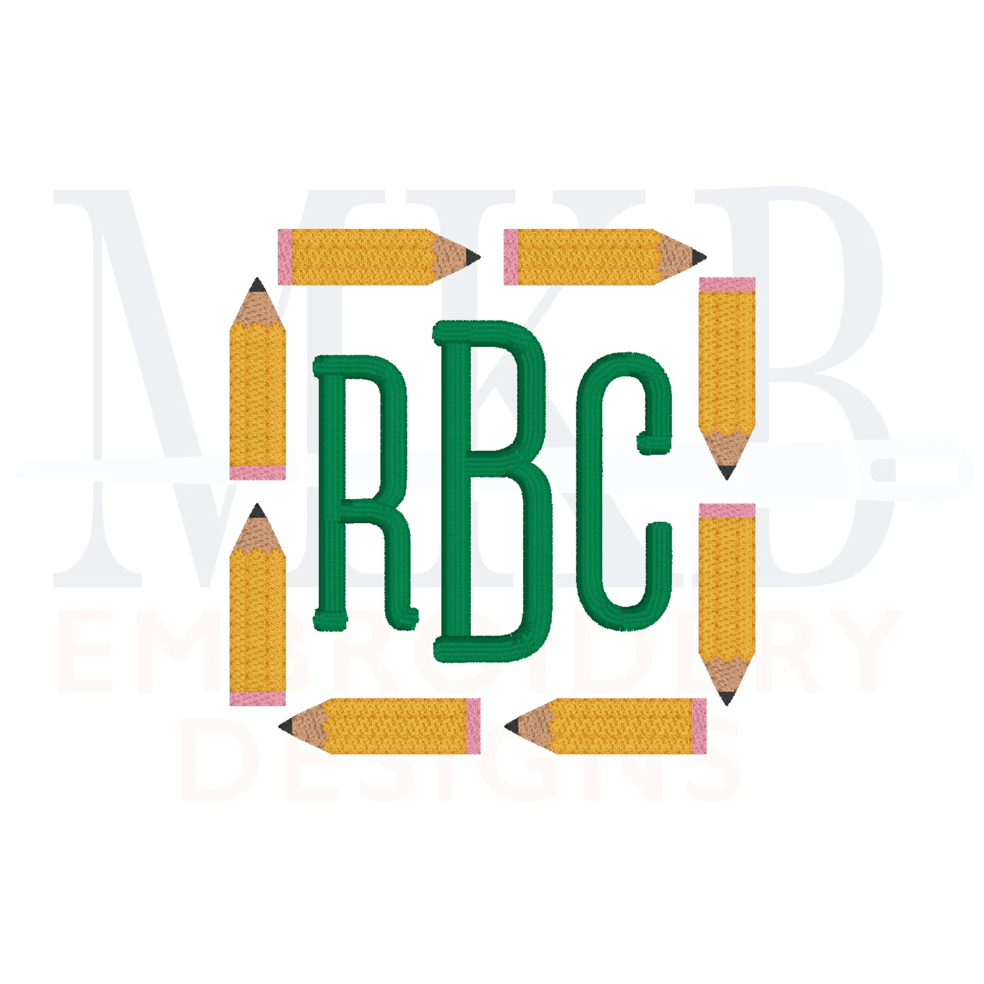 Pencil Square Monogram Frame