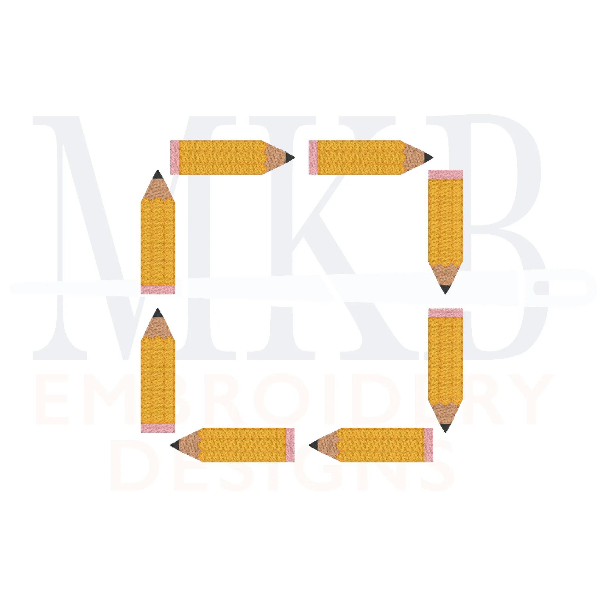 Pencil Square Monogram Frame