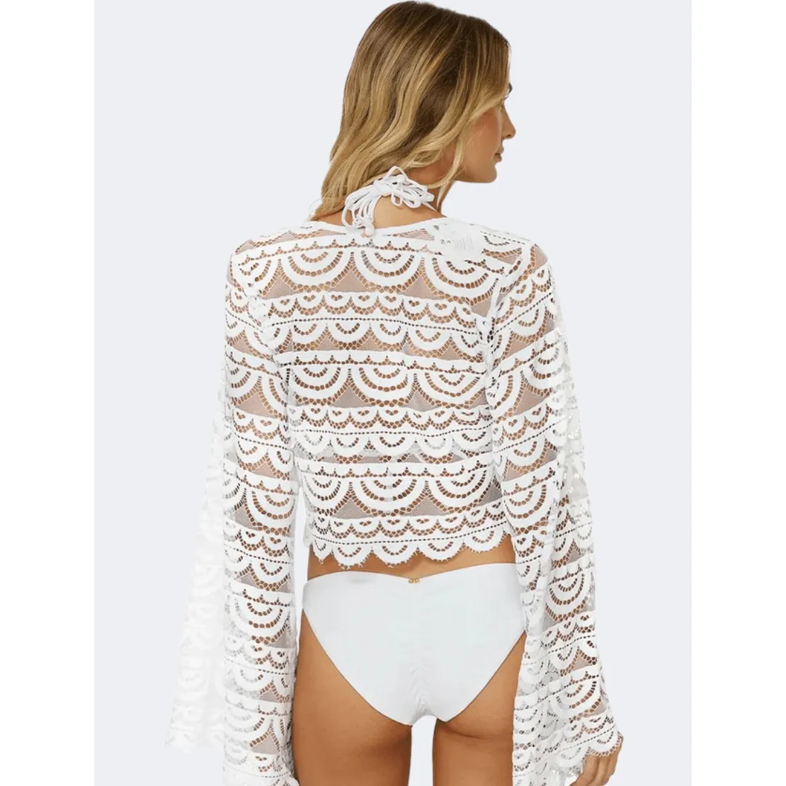 Pq Swim Water Lily Noah Top Women Beach Shirt White
