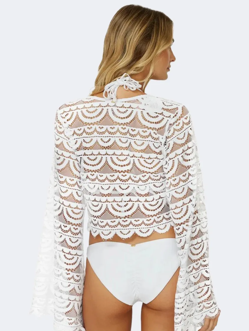 Pq Swim Water Lily Noah Top Women Beach Shirt White