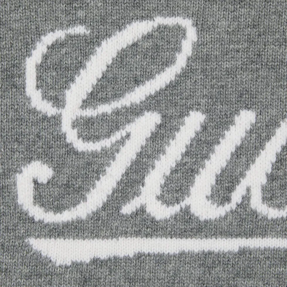 Premium  intarsia-Knit Logo Sweater