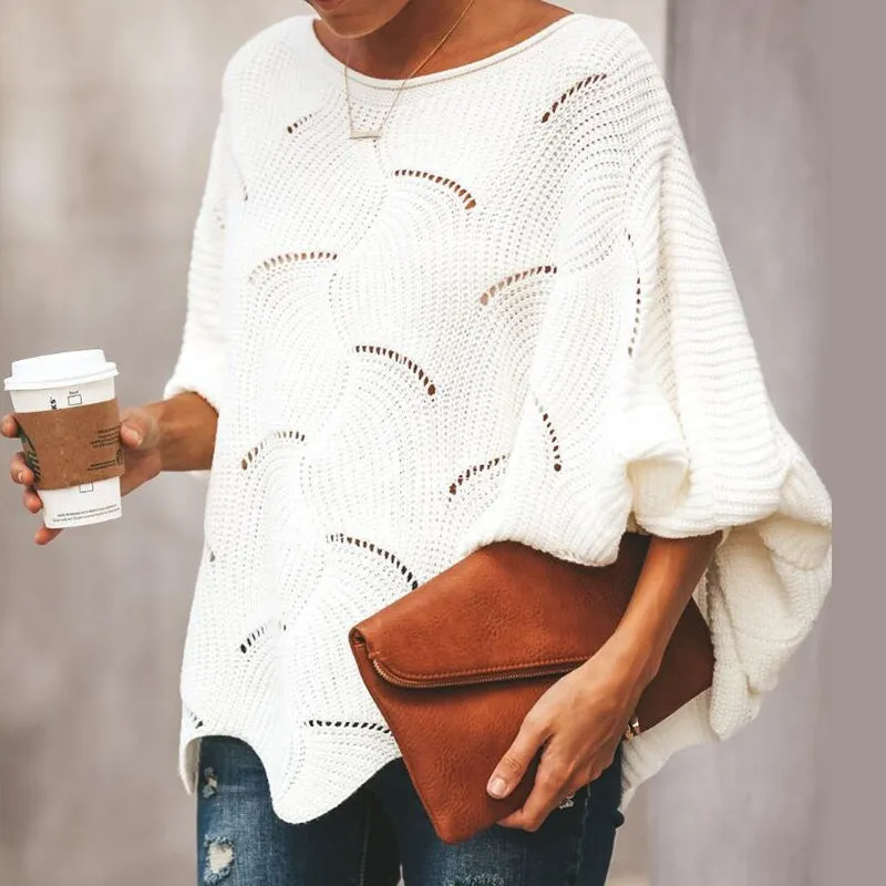 Pullover Sweater Jumper Hollow Out Knitted