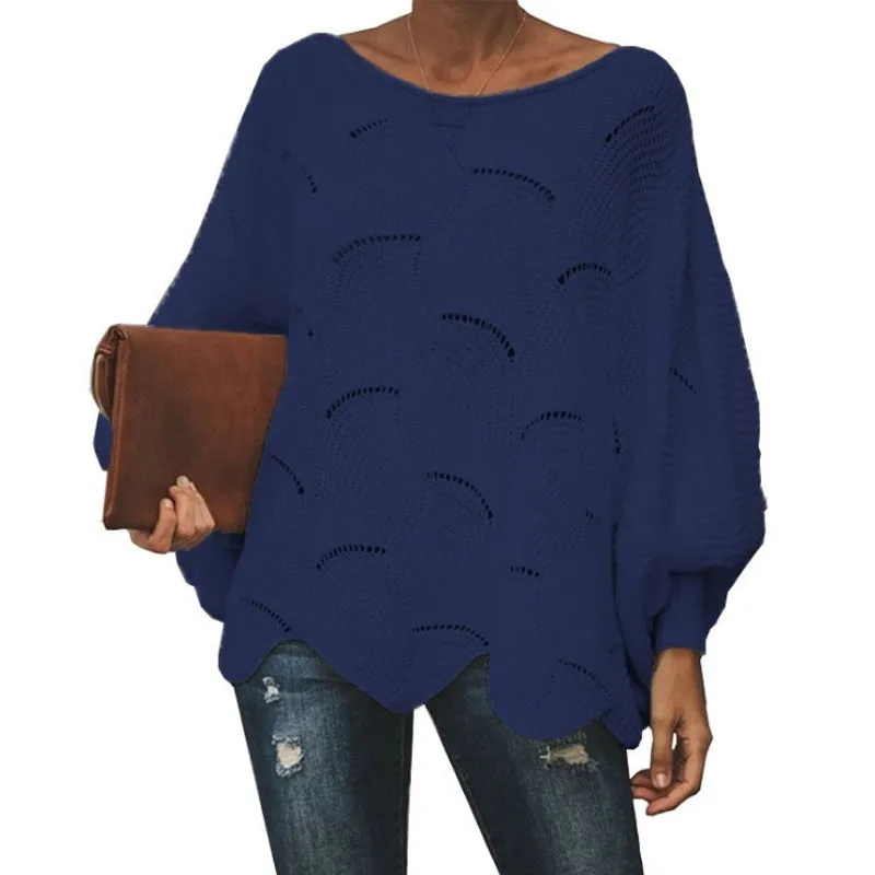 Pullover Sweater Jumper Hollow Out Knitted