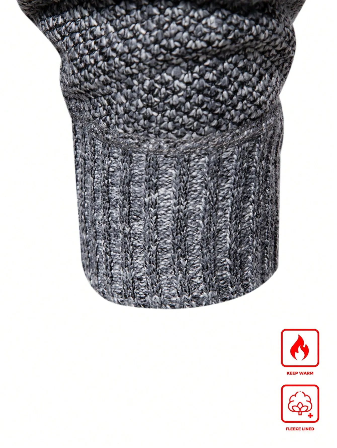 QA Homme Men's Solid Color Knitted Pullover Casual Sweater