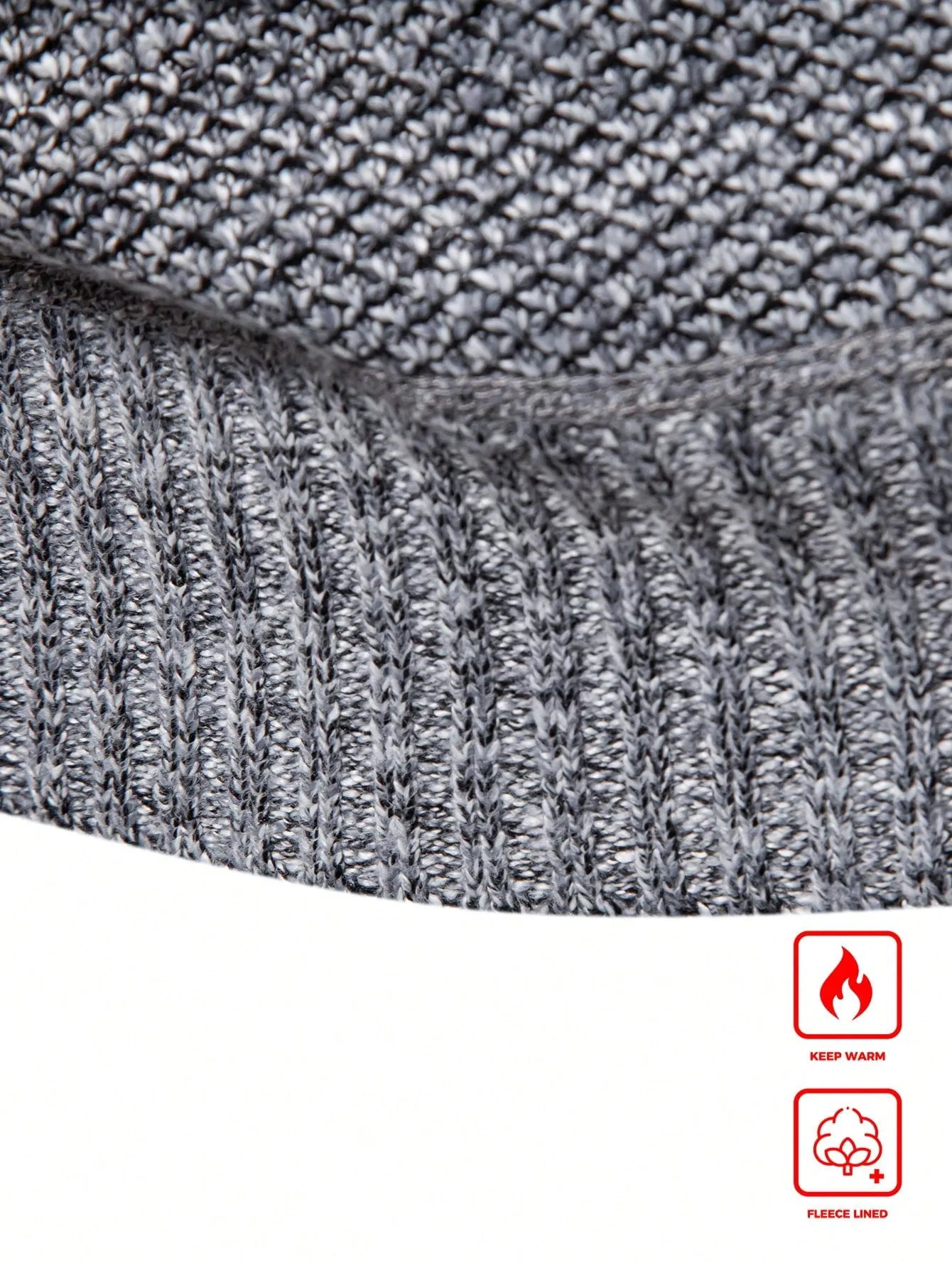 QA Homme Men's Solid Color Knitted Pullover Casual Sweater