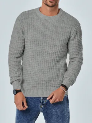 QA Men's Waffle Knit Sweater