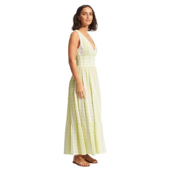 SEAFOLLY - Textured Gingham Maxi Dress