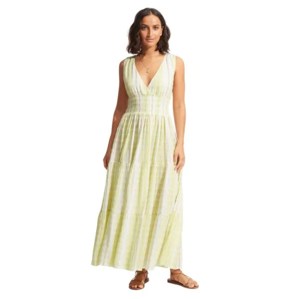 SEAFOLLY - Textured Gingham Maxi Dress