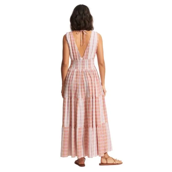 SEAFOLLY - Textured Gingham Maxi Dress