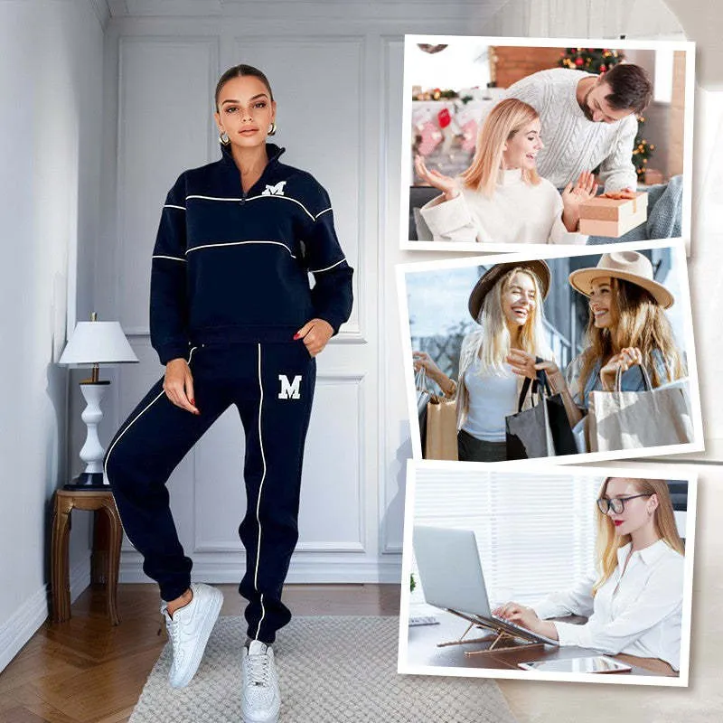 Seasonprestige Hoodless Pullover Sweatsuit Sets With Pockets Women