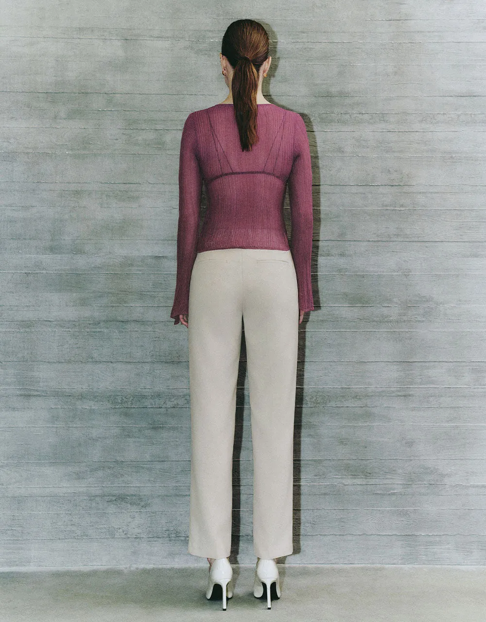 Skinny V-Neck Knitted Cardigan