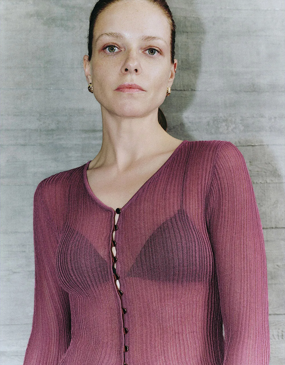 Skinny V-Neck Knitted Cardigan