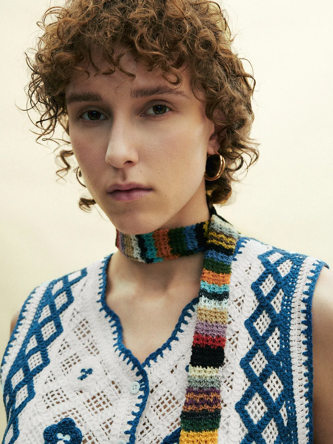 Sleeveless V-Neck Knitted Cardigans