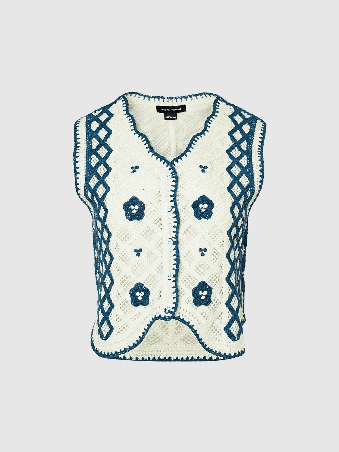 Sleeveless V-Neck Knitted Cardigans
