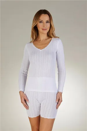 Slenderella Brushed Thermal Long Sleeve Top UW403
