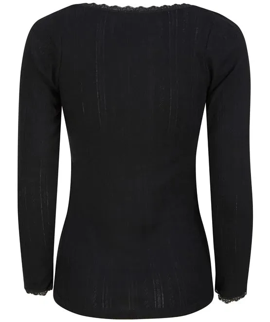 Slenderella Brushed Thermal Long Sleeve Top UW403