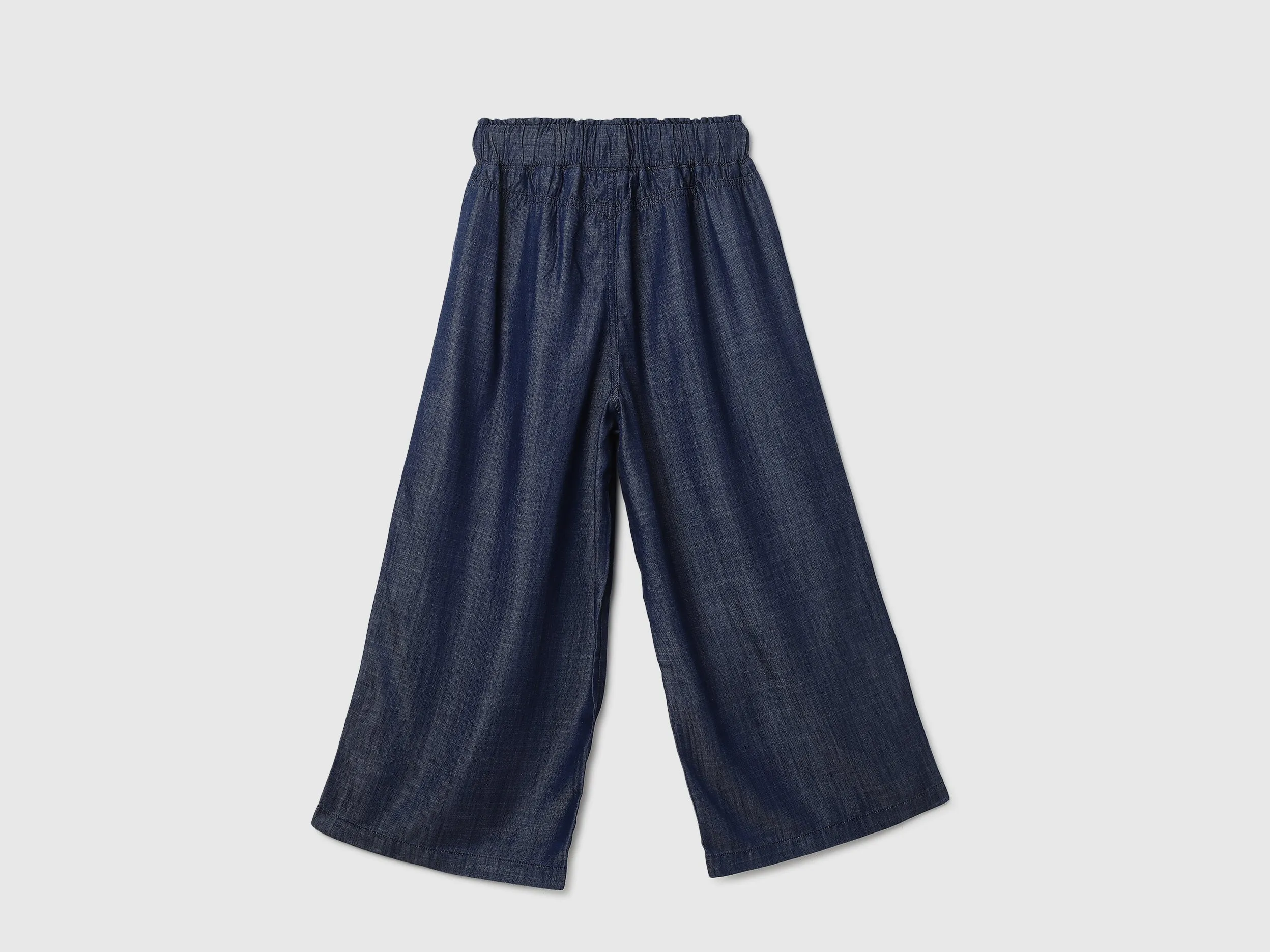 Solid Mid Waist Regular Fit Culottes