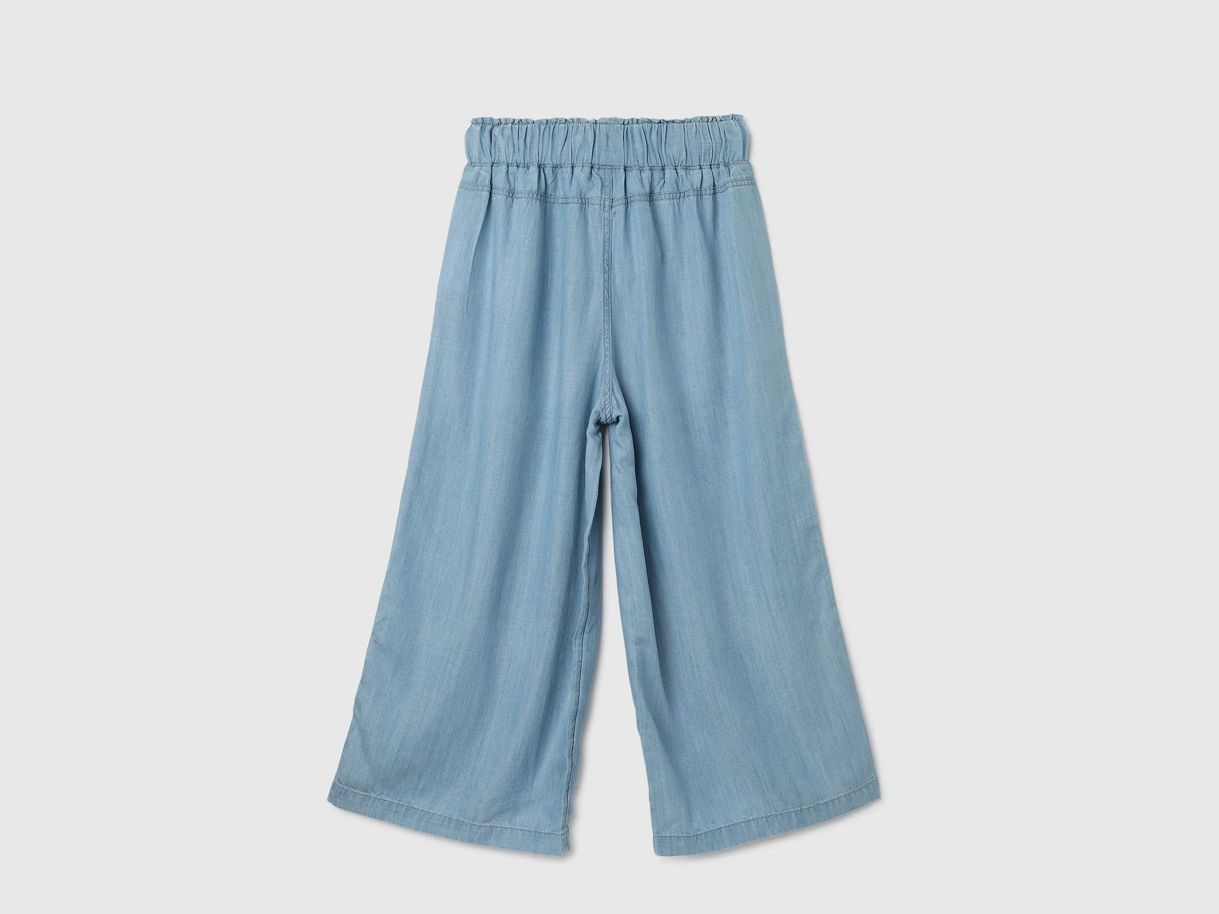 Solid Mid Waist Regular Fit Culottes