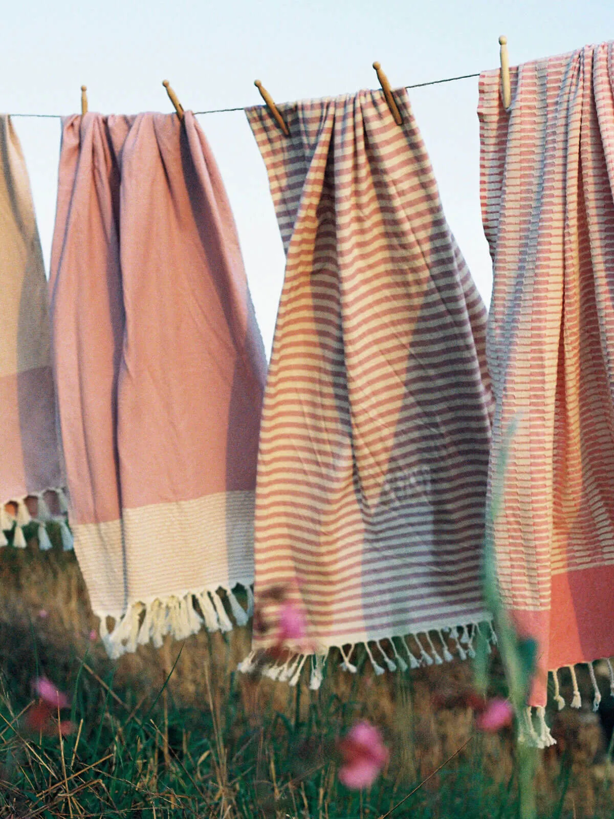 Sorrento Hammam Towel, Vintage Pink