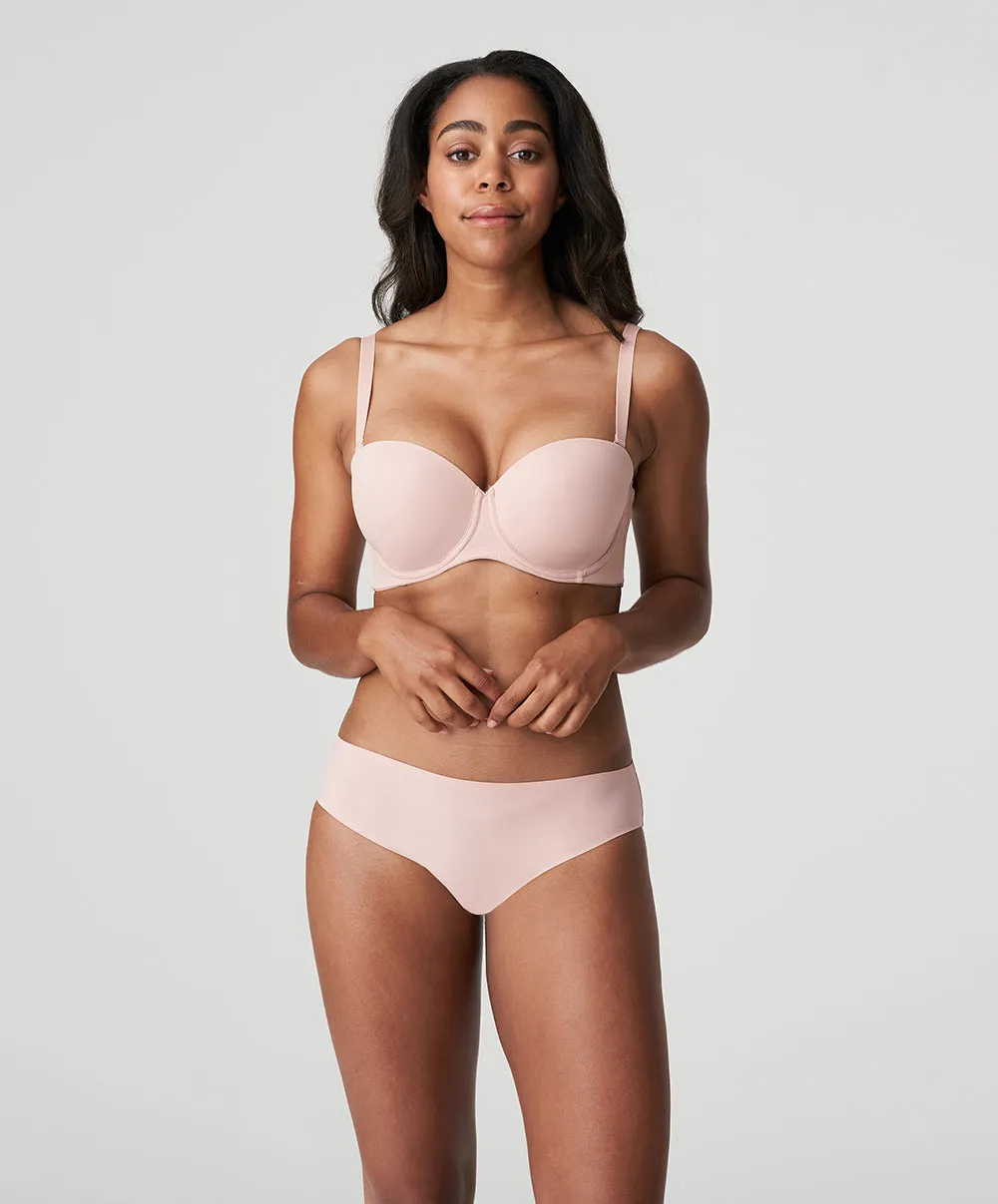 Soutien-gorge bandeau rembourré lisse bretelles amovibles invisible à armatures