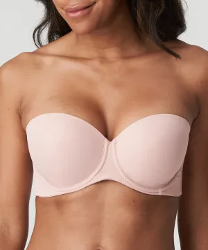 Soutien-gorge bandeau rembourré lisse bretelles amovibles invisible à armatures