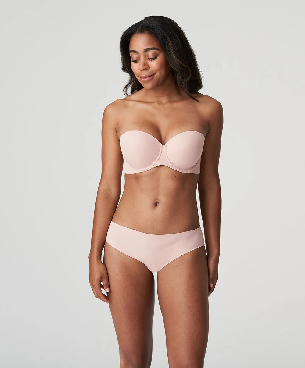 Soutien-gorge bandeau rembourré lisse bretelles amovibles invisible à armatures