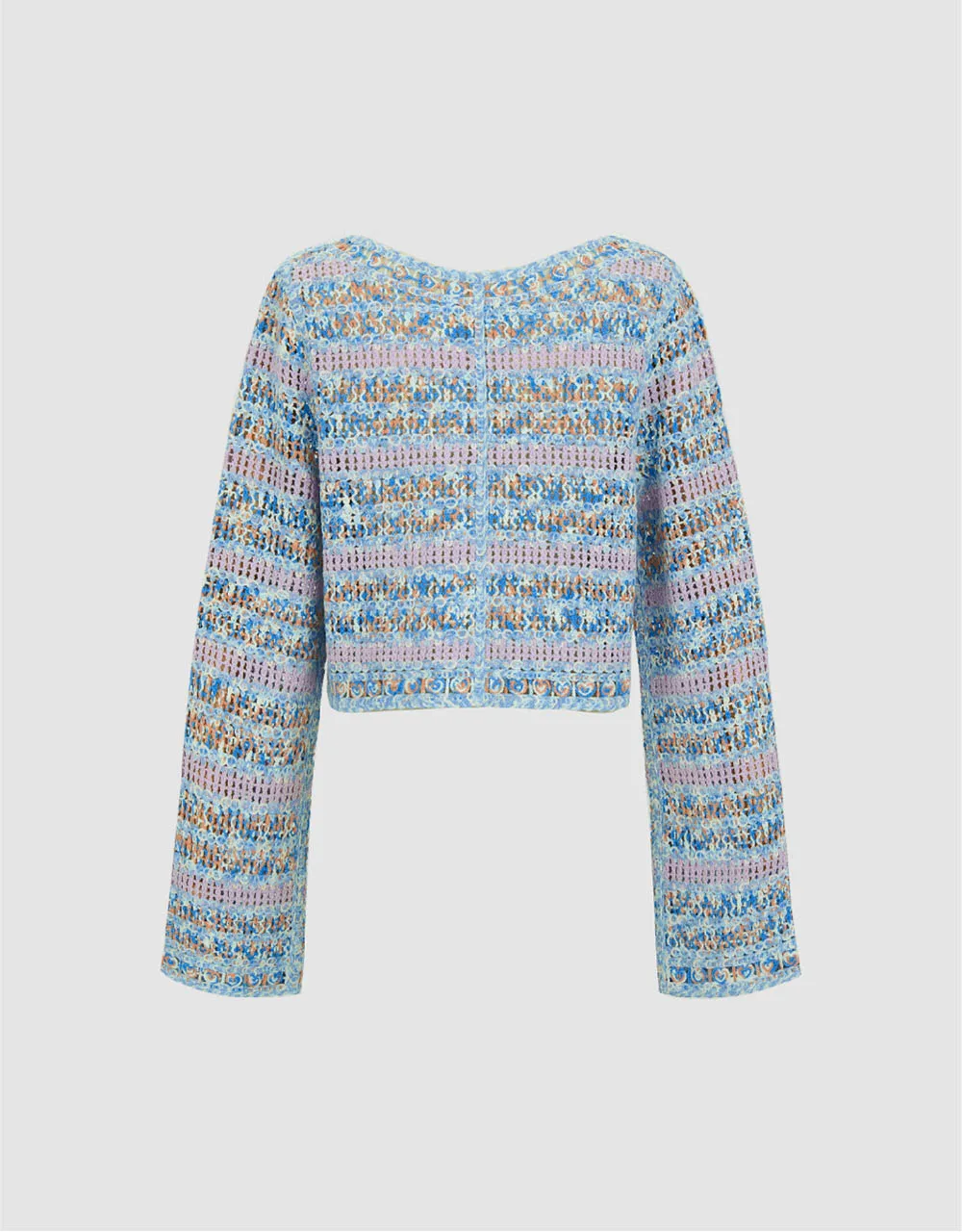 Striped V-Neck Knitted Cardigan