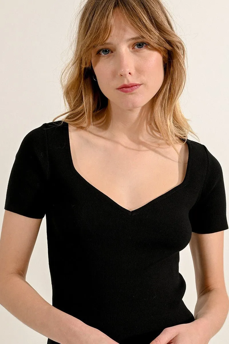 THIN JUMPER WITH SWEETHEART NECKLINE