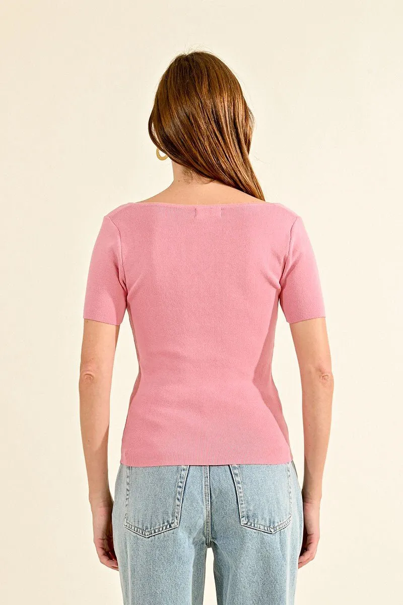 THIN JUMPER WITH SWEETHEART NECKLINE