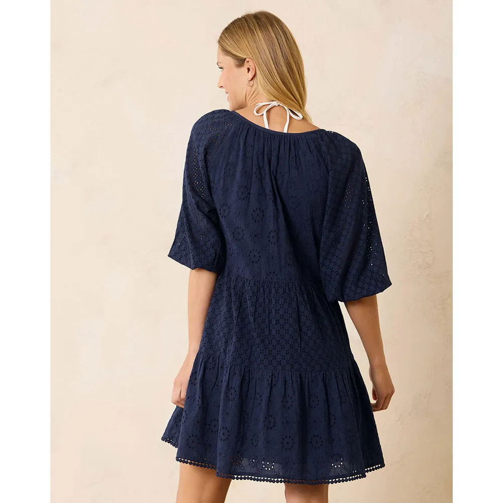 Tommy Bahama Harbour Eyelet Raglan Dress Cover Up - Mare Navy