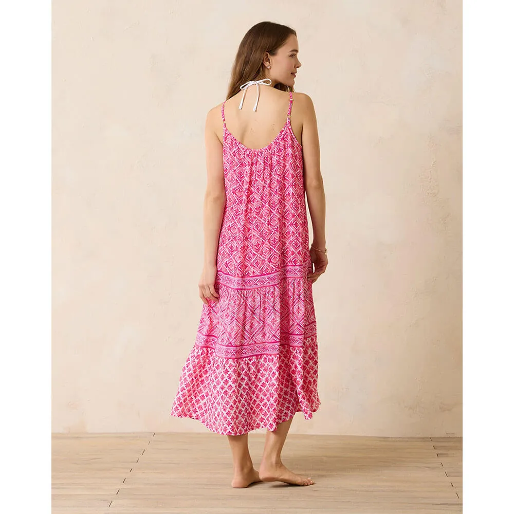 Tommy Bahama Shell Beach Tier Boarder Midi Cover Up - Passion Pink*