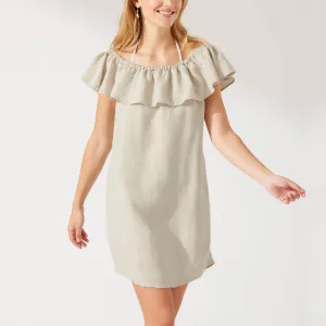 Tommy Bahama St. Lucia Off The Shoulder Ruffle Dress Coverup - Twill