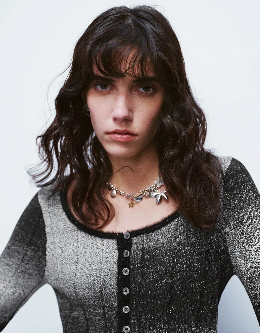 U Neck Skinny Knitted Cardigan