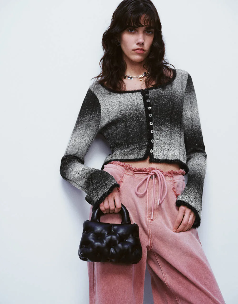 U Neck Skinny Knitted Cardigan