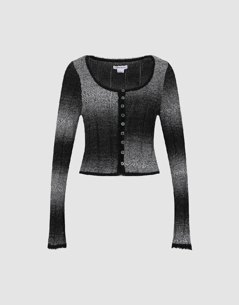 U Neck Skinny Knitted Cardigan