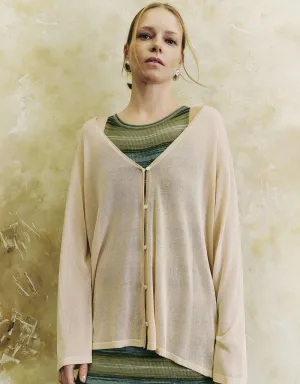 V-Neck Knitted Cardigan