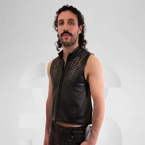 Vegan Laser Cut Statement Vest