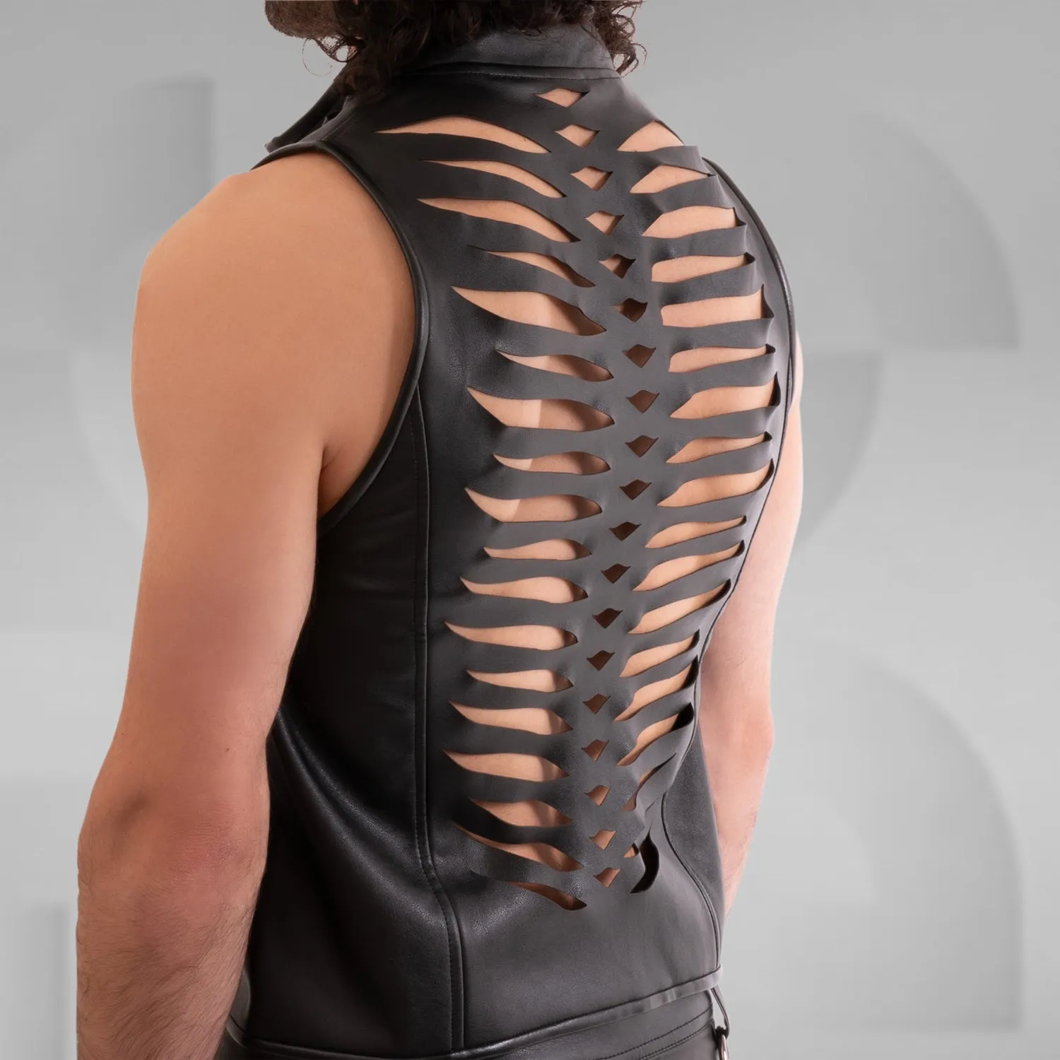 Vegan Laser Cut Statement Vest
