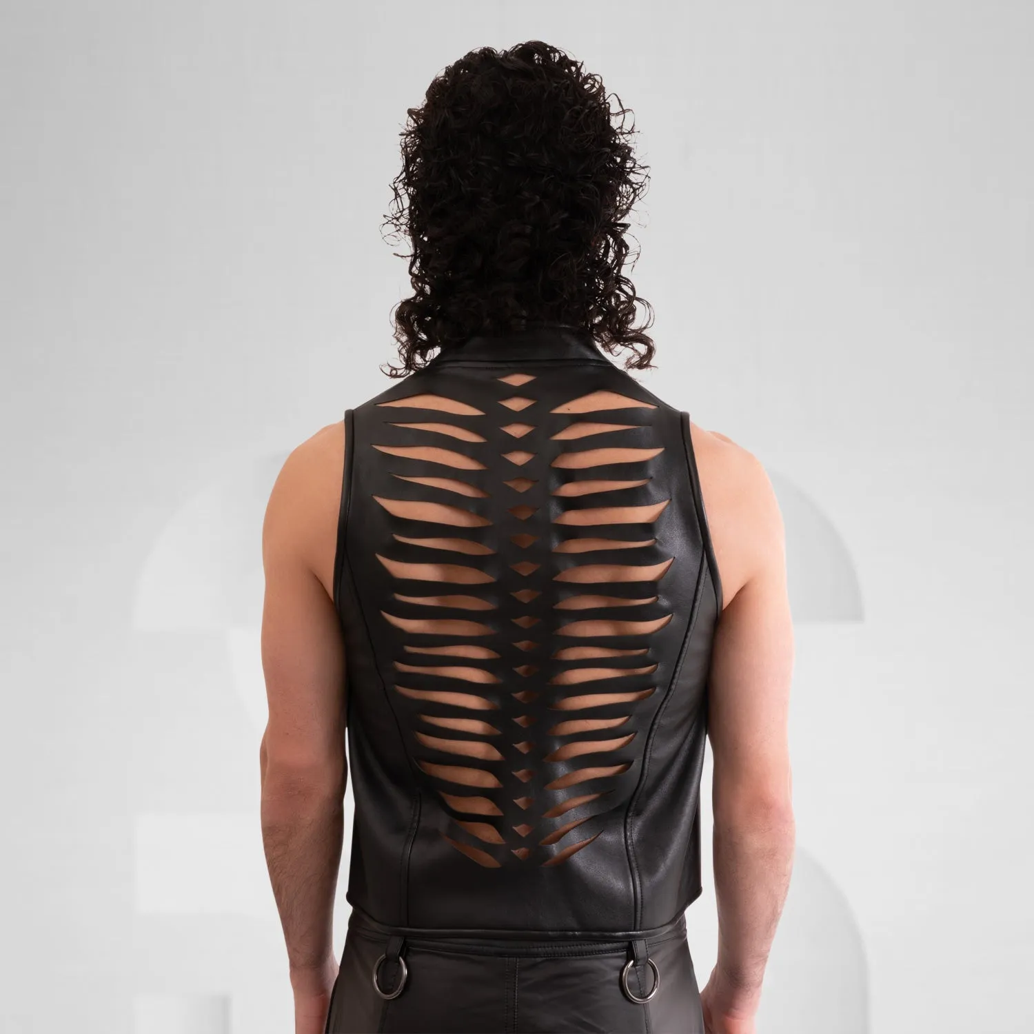 Vegan Laser Cut Statement Vest