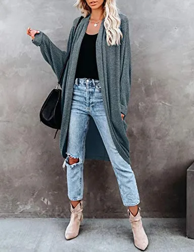 Waffle Knit Batwing Cardigan