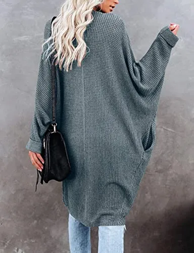 Waffle Knit Batwing Cardigan
