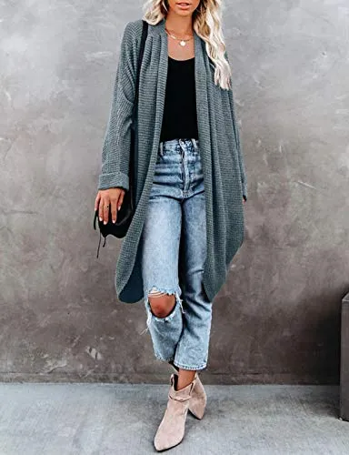 Waffle Knit Batwing Cardigan