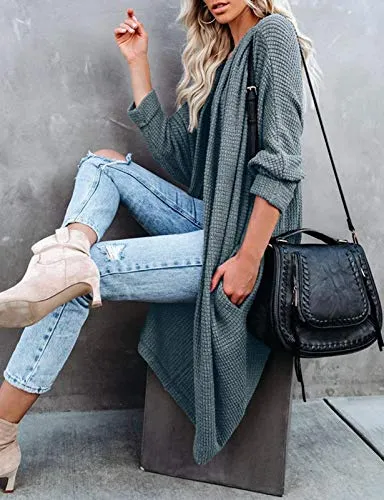 Waffle Knit Batwing Cardigan