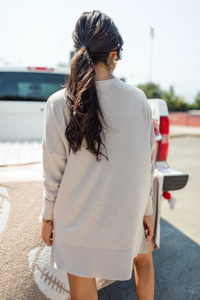 We Need Another Touchdown Beige Sweater FINAL SALE