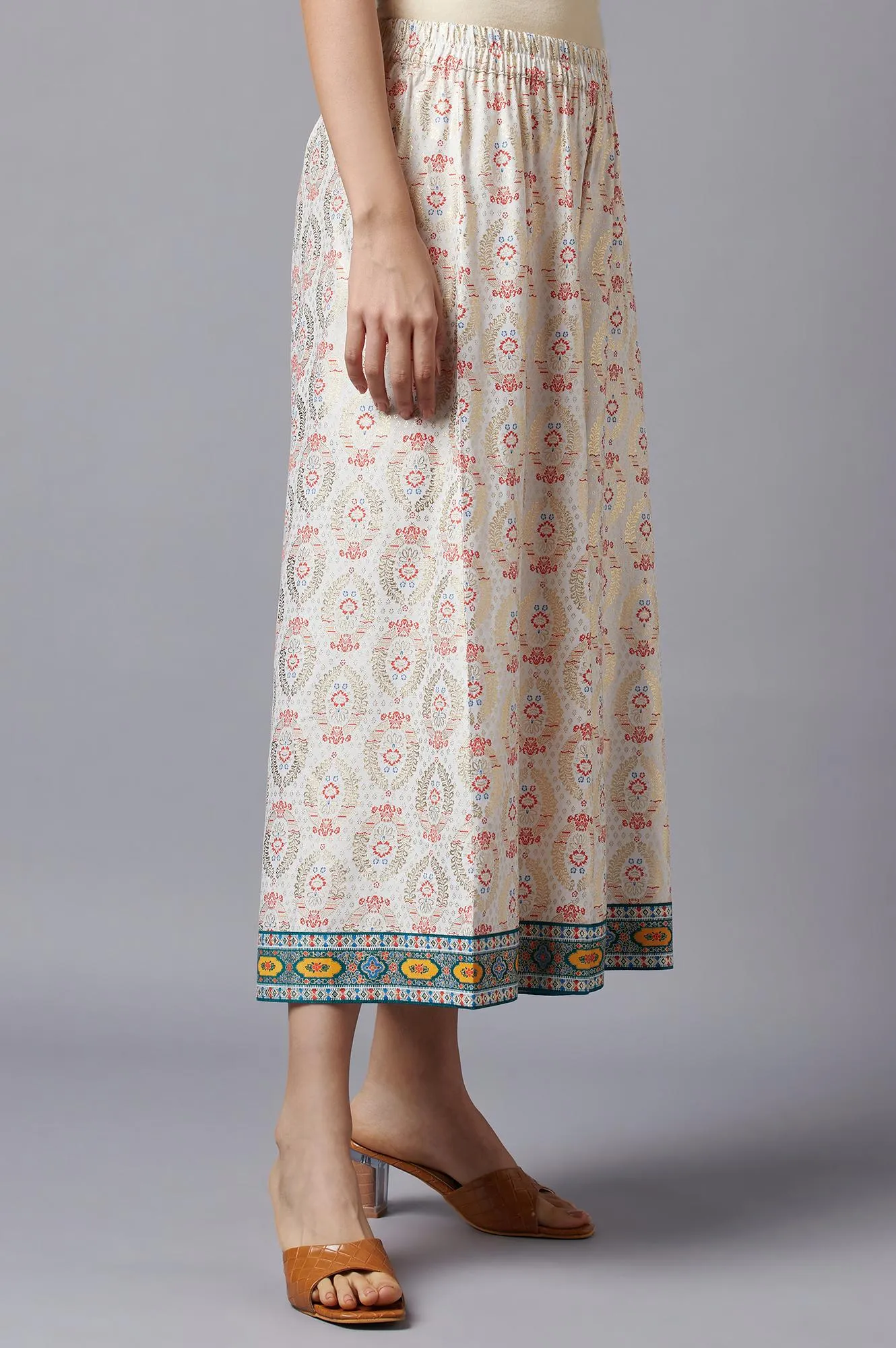 White Solid Culottes