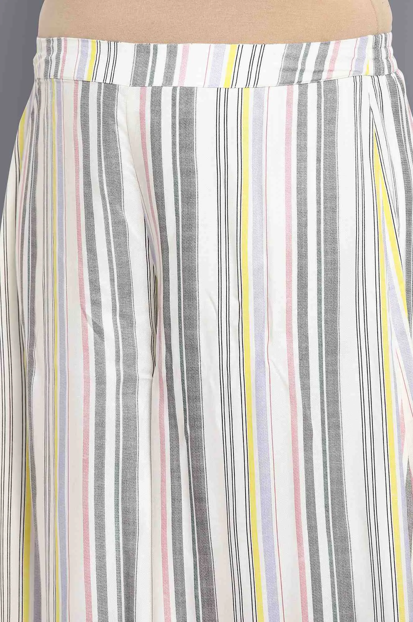 White Striped Culottes