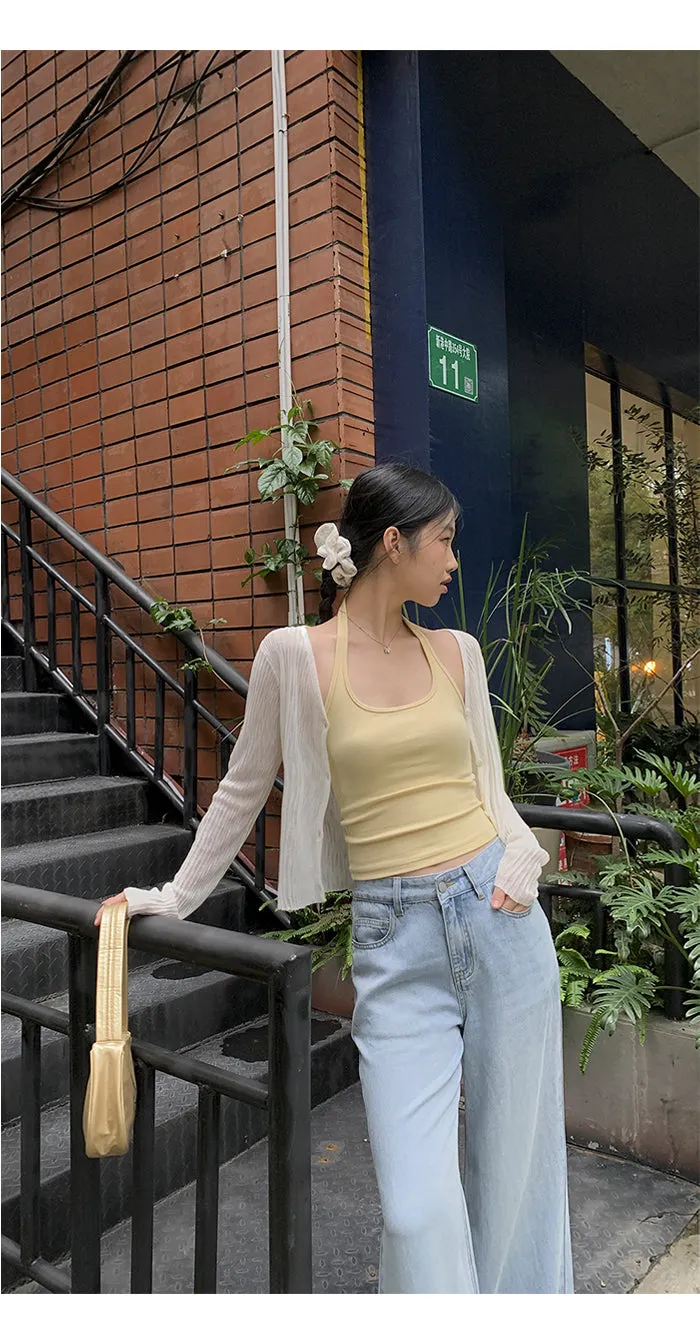 white waistcoat cardigan